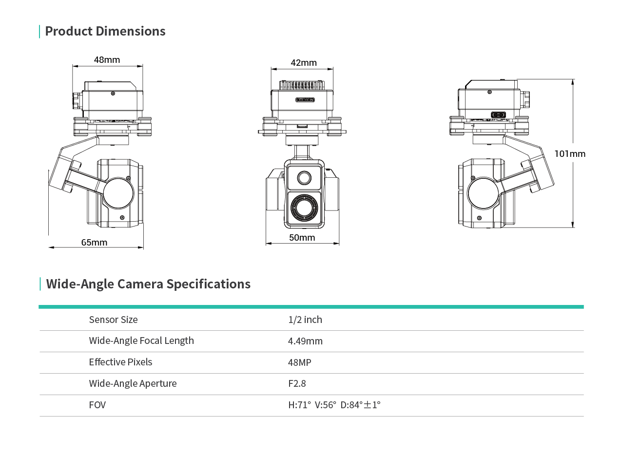 HEQUAV K8T-V3 Dual-Sensor Dron - Thermal Imager Drone Gimbal recensie en prijs